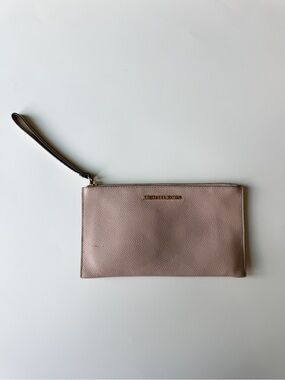 Michael Kors Jet Set Blush Leather Wristlet Zippered Pouch - Preowned